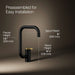 KOHLER K-28290 Components Single-handle bar sink faucet with two-function extended-reach spout, matte black with brushed...