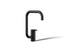 KOHLER K-28290 Components Single-handle bar sink faucet with two-function extended-reach spout, matte black