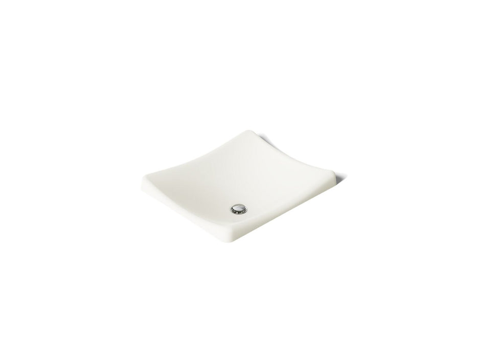 KOHLER K-2833 DemiLav 18-1/4" rectangular vessel bathroom sink, no overflow, biscuit