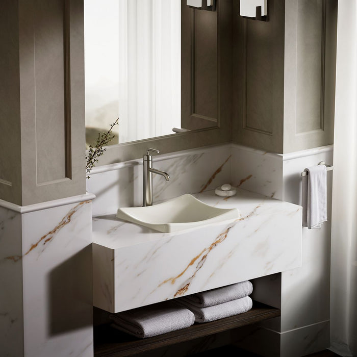 KOHLER K-2833 DemiLav 18-1/4" rectangular vessel bathroom sink, no overflow