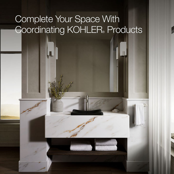KOHLER K-2833 DemiLav 18-1/4" rectangular vessel bathroom sink, no overflow