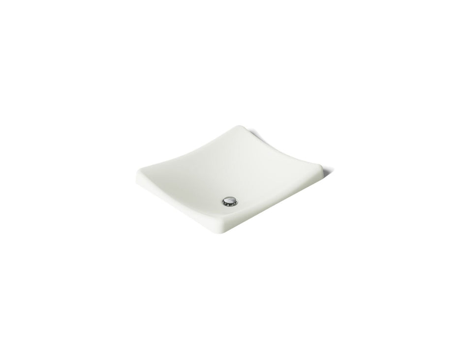 KOHLER K-2833 DemiLav 18-1/4" rectangular vessel bathroom sink, no overflow, dune