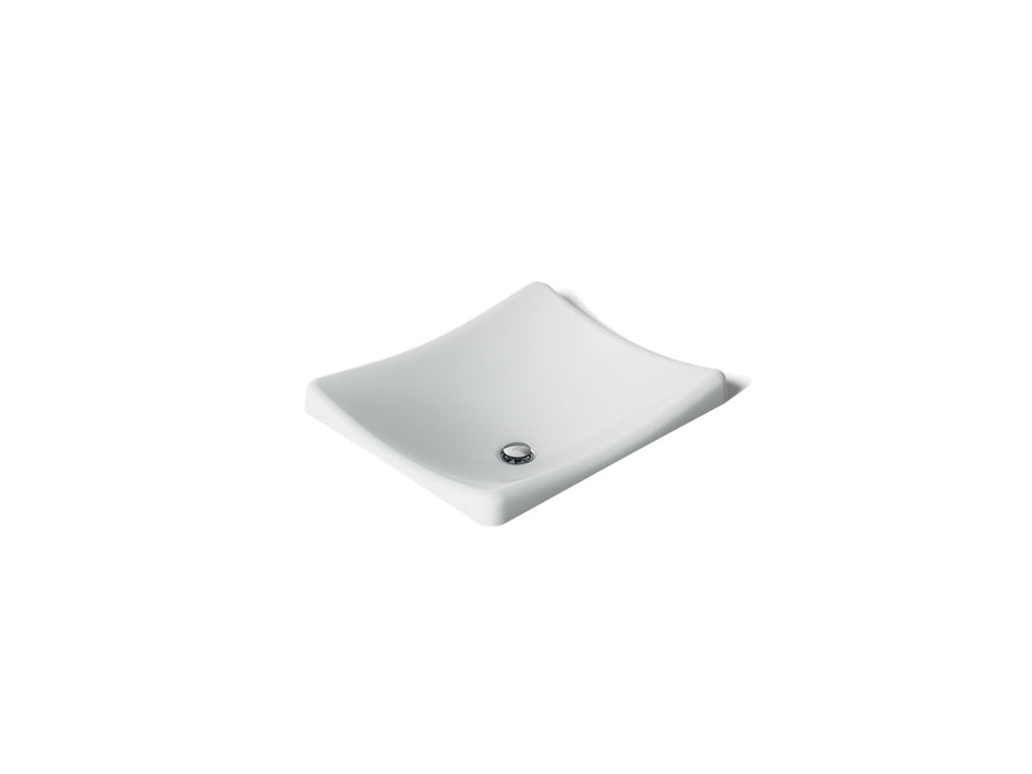 KOHLER K-2833 DemiLav 18-1/4" rectangular vessel bathroom sink, no overflow