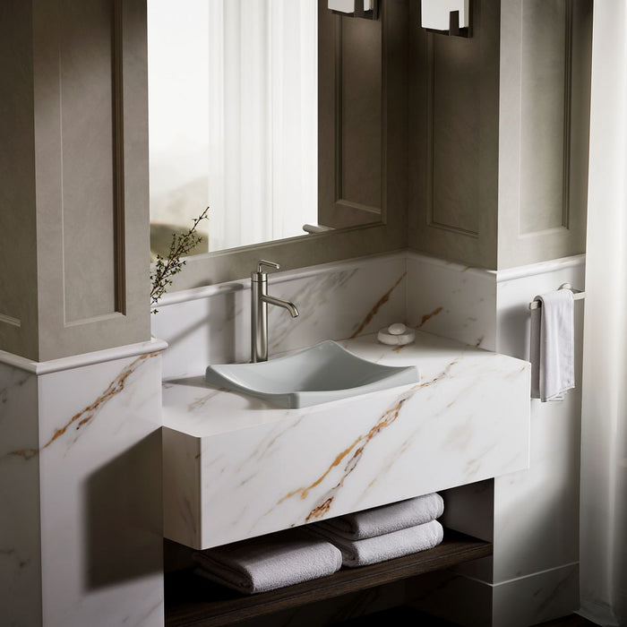 KOHLER K-2833 DemiLav 18-1/4" rectangular vessel bathroom sink, no overflow