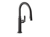 KOHLER K-28358-RT2 Edalyn by Studio McGee Touchless pull-down kitchen sink faucet with three-function sprayhead, matte black