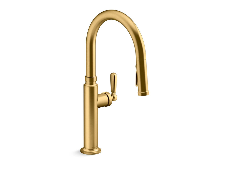 KOHLER K-28358-RT2 Edalyn by Studio McGee Touchless pull-down kitchen sink faucet with three-function sprayhead, vibrant...
