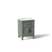 KOHLER K-28379-ASB Quo 24" Bathroom Vanity Cabinet with Sink and Quartz Top, Umbral Green - 3/4 view of product
