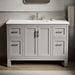 KOHLER K-28383-ASB Quo 48" Bathroom Vanity Cabinet with Sink and Quartz Top, Mohair Grey - Shows close up detail of product i