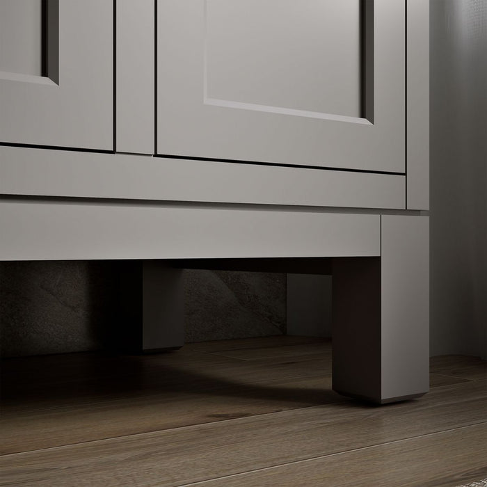 KOHLER K-28383-ASB Quo 48" Bathroom Vanity Cabinet with Sink and Quartz Top, Mohair Grey - Detail image of a product feature