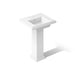 KOHLER K-2844-4 Tresham 24" Square Pedestal Bathroom Sink, White - 3/4 view of product