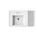 KOHLER K-2844-4 Tresham 24" Square Pedestal Bathroom Sink, White - top view of product