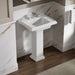 KOHLER K-2844-8 Tresham 24" Square Pedestal Bathroom Sink, White - image focused on single product story