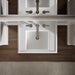 KOHLER K-2844-8 Tresham 24" Square Pedestal Bathroom Sink, White - View of products in room from above