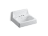 KOHLER K-2861-0 K-2861 Hudson 19" Rectangular Wall-mount Bathroom Sink, white