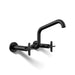 KOHLER K-28666-3 Billet Two-hole wall-mount bridge kitchen sink faucet, matte black - view 5