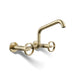 KOHLER K-28666-9 Billet Two-hole wall-mount bridge kitchen sink faucet, vibrant french gold - view 5