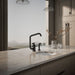 KOHLER K-28667-3 Billet Single-handle bar sink faucet with two-function extended-reach spout and side sprayer, matte...