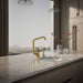 KOHLER K-28667-3 Billet Single-handle bar sink faucet with two-function extended-reach spout and side sprayer, vibrant...