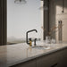 KOHLER K-28667-9 Billet Single-handle bar sink faucet with two-function extended-reach spout and side sprayer, matte...