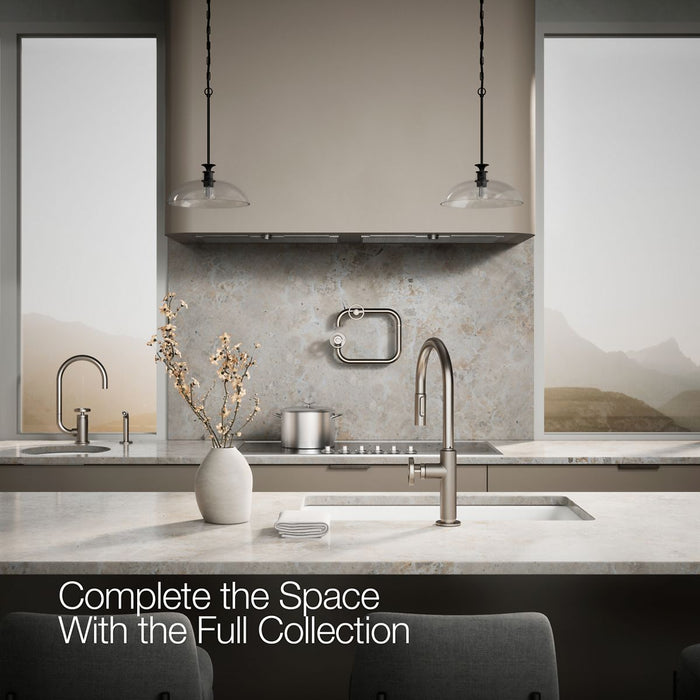 KOHLER K-28669-9 Billet Pull-down kitchen sink faucet with two-function sprayhead, vibrant stainless - view 5