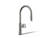 KOHLER K-28669-9 Billet Pull-down kitchen sink faucet with two-function sprayhead, vibrant titanium