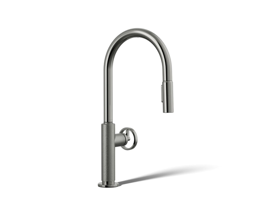 KOHLER K-28670-9RT2 Billet Touchless pull-down kitchen sink faucet with two-function sprayhead