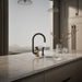 KOHLER K-28675-3 Billet Single-handle bar sink faucet with two-function extended-reach spout and side sprayer, matte...