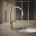 KOHLER K-28675-9 Billet Single-handle bar sink faucet with two-function extended-reach spout and side sprayer, vibrant...