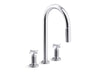 KOHLER K-28677-3RT2 Billet Touchless pull-down kitchen sink faucet with two-function sprayhead, polished chrome