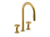 KOHLER K-28677-9RT2 Billet Touchless pull-down kitchen sink faucet with two-function sprayhead, vibrant brushed moderne brass