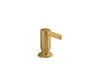 KOHLER K-28679 Billet Soap/lotion dispenser, vibrant brushed moderne brass