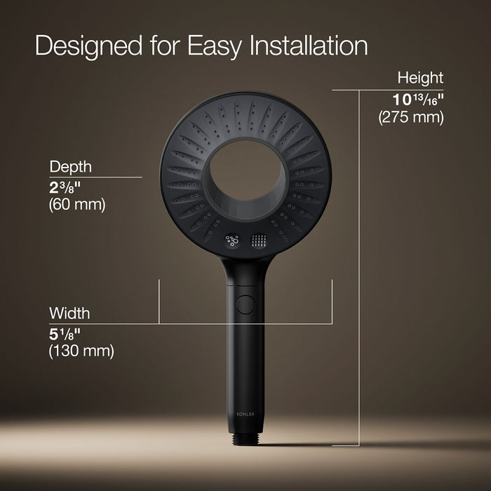KOHLER K-28681-Y SpaViva Two-function handshower, 2.5 gpm, matte black - view 5