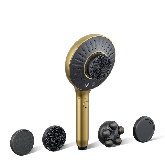 KOHLER K-28682-G SpaViva Two-function handshower with all-in-one cleansing device, 1.75 gpm, vibrant brushed moderne...