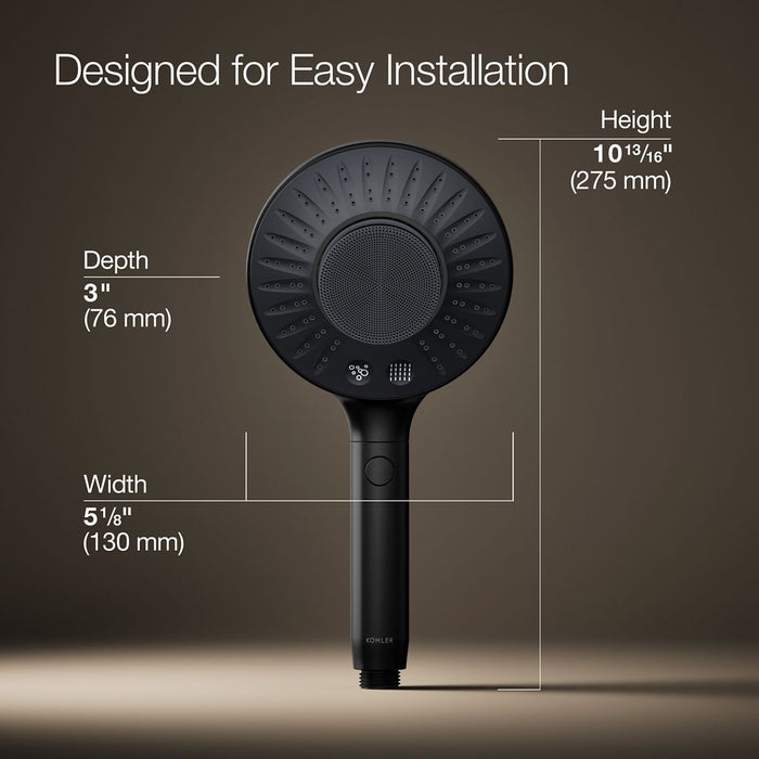 KOHLER K-28682-Y SpaViva Two-function handshower with all-in-one cleansing device, 2.5 gpm, matte black - view 5