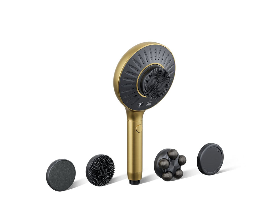 KOHLER K-28682-Y SpaViva Two-function handshower with all-in-one cleansing device, 2.5 gpm, vibrant brushed moderne brass