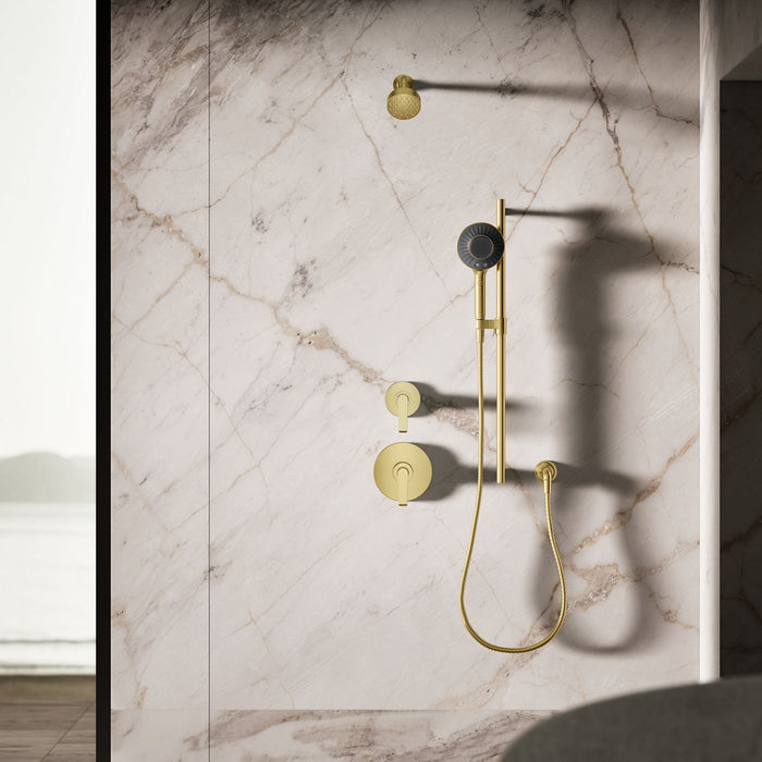 KOHLER K-28682-Y SpaViva Two-function handshower with all-in-one cleansing device, 2.5 gpm, vibrant brushed moderne brass...