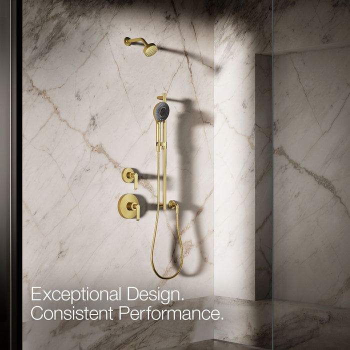 KOHLER K-28682-Y SpaViva Two-function handshower with all-in-one cleansing device, 2.5 gpm, vibrant brushed moderne brass...