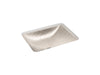 KOHLER K-28823 Yepsen 20" rectangular undermount bathroom sink, no overflow, translucent doe