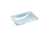 KOHLER K-28823 Yepsen 20" rectangular undermount bathroom sink, no overflow, translucent dusk