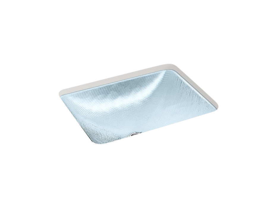 KOHLER K-28823 Yepsen 20" rectangular undermount bathroom sink, no overflow, translucent dusk