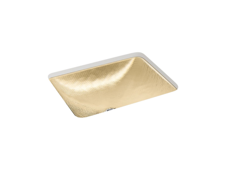 KOHLER K-28823 Yepsen 20" rectangular undermount bathroom sink, no overflow, translucent sandalwood