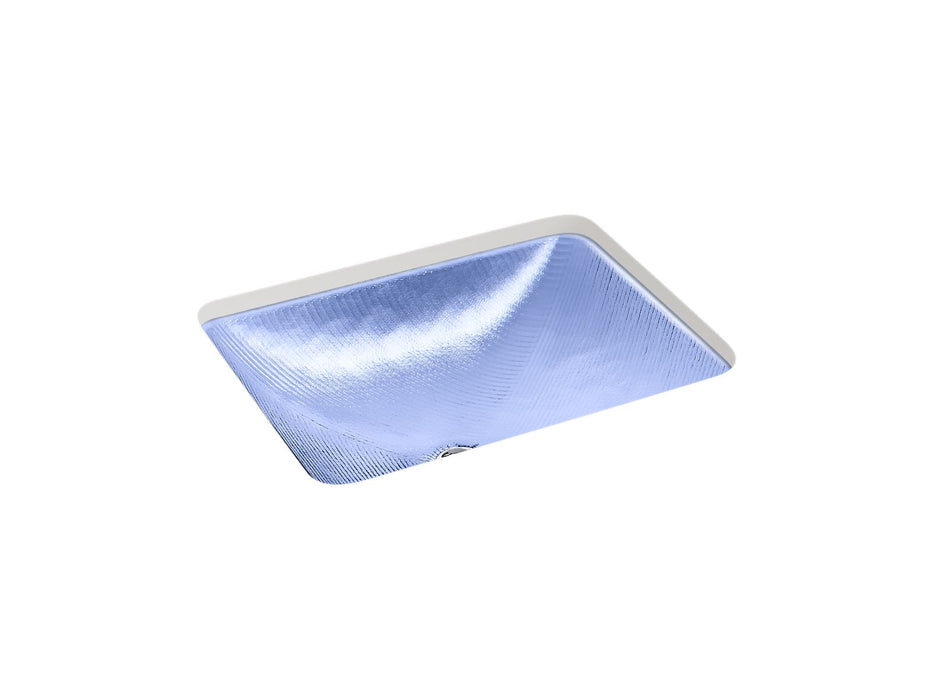 KOHLER K-28823 Yepsen 20" rectangular undermount bathroom sink, no overflow, translucent sapphire