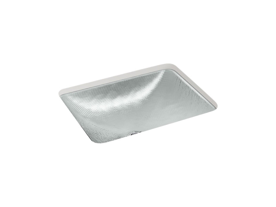 KOHLER K-28823 Yepsen 20" rectangular undermount bathroom sink, no overflow, translucent stone