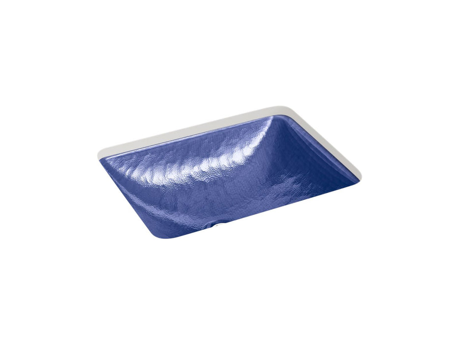 KOHLER K-28823-G6 Yepsen 20" rectangular undermount bathroom sink, no overflow, opaque sapphire