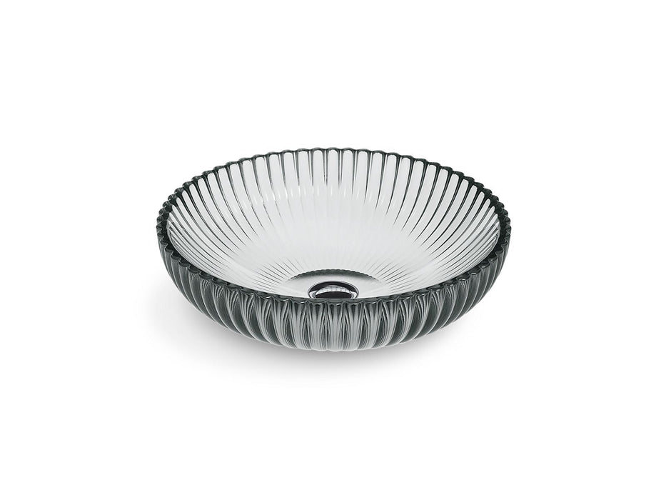 KOHLER K-28824 Salute 15" round vessel bathroom sink, no overflow, translucent stone