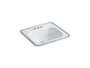 KOHLER K-2890-4 Tahoe 20" rectangular drop-in bathroom sink, white