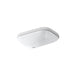 KOHLER K-2890-4U Tahoe 20" rectangular undermount bathroom sink, white