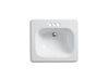 KOHLER K-2895-4 Tahoe 21" rectangular drop-in bathroom sink, white - view 2
