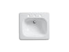 KOHLER K-2895-8 Tahoe 21" rectangular drop-in bathroom sink, white - view 2