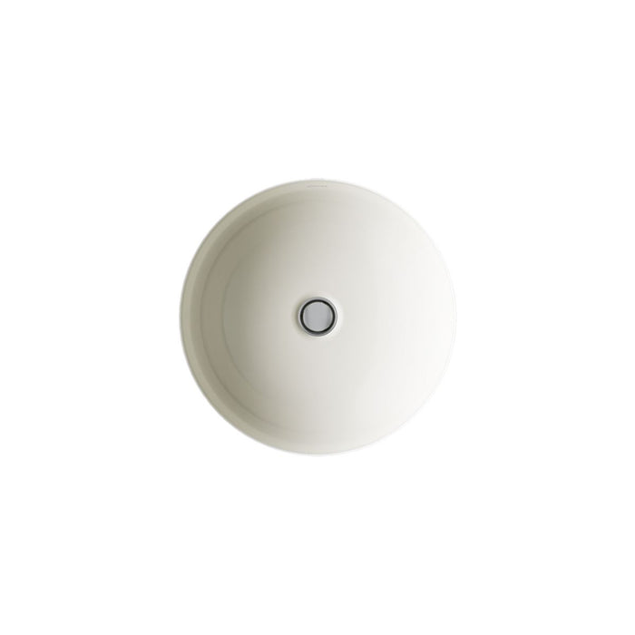 KOHLER K-29000 Caxton 16-1/8" round undermount bathroom sink, no overflow, biscuit - view 3